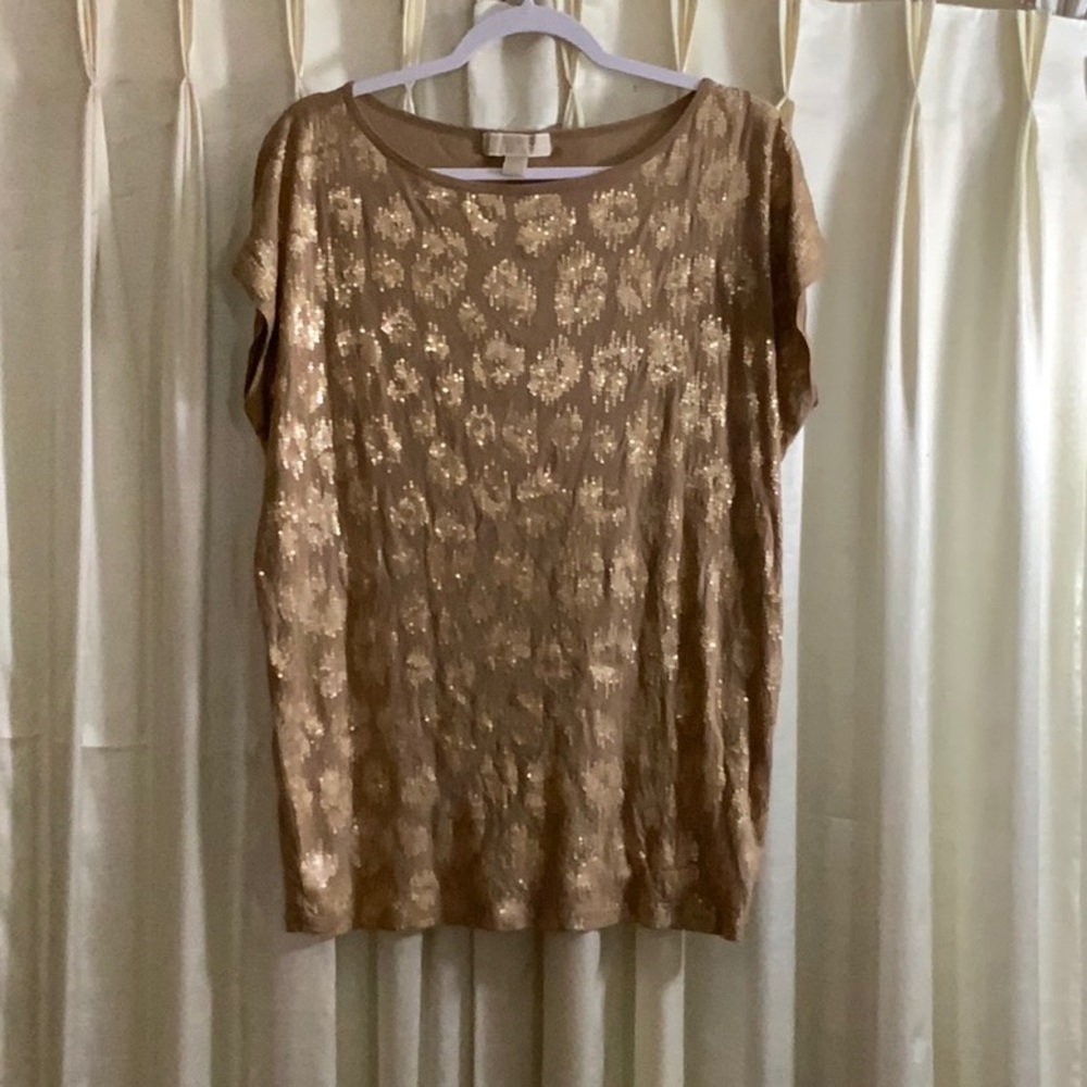 Michael Kors gold blouse. Large